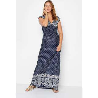 Lts Tall Navy Blue Paisley Maxi Dress 16 Lts | Tall Women's Maxi Dresses