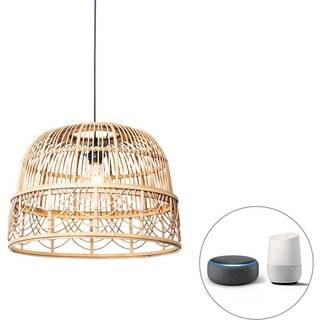Smart hængelampe rattan 44 cm inkl. Wifi G95 - Michelle