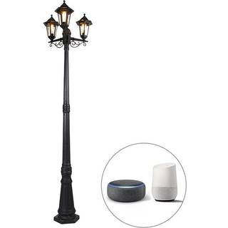 Smart udendørs lanterne sort 3-lys inkl. Wifi ST64 - New Haven