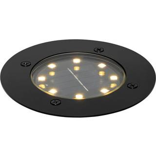 Moderne jordspot sort inkl. LED IP65 Solar - Terry