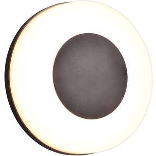 Udendørs LED-væglampe Morena, sort, IP54, CCT, plast