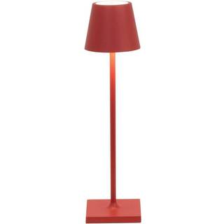 Zafferano Poldina mikro genopladelig lampe IP65 rød