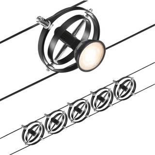 Paulmann Wire Cardan wiresystem, 5 lk., 5 m, sort