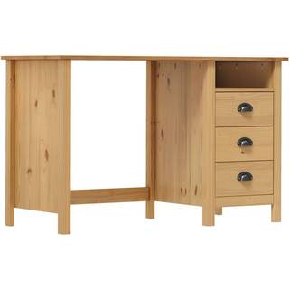 skrivebord Hill med 3 skuffer 120x50x74 cm massivt fyrretræ
