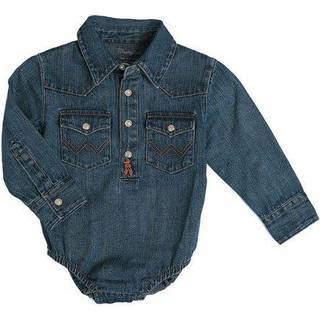 Wrangler Baby Boys 'Western Long?rmet denim Bodysuit 6-9 m?neder