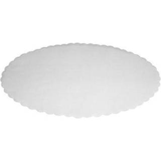 Fad papir oval præget hvid  19 x 29 cm 500 stk