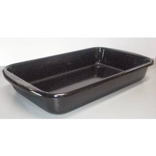Riess Classic Bratformen Auflaufform 38 x 22,5 cm - Emaille - Schwarz