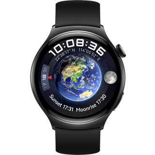 Huawei Watch 4 46mm Active - Steel Case with Black Fluoroelastomer Strap