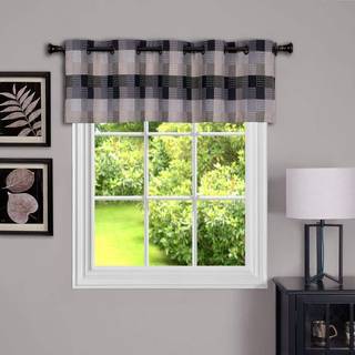 ACHIM Importerende HVVL14BK12 Harvard Valance med 10 SM Grommets- Sort