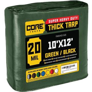 Core Tarps Extreme Heavy Duty 20 Mil Tarp Cover Vandtæt UV -resistent Rip and Tear Proof Poly Tarpaulin med forstærkede kanter til tagcamping Pat