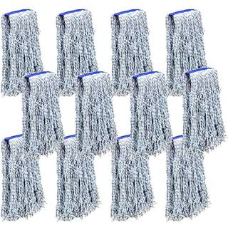 Kleen Handler Cut End Finish Mop | 1,25 """" Universal pandebånd Maksimal absorption Finishing Moppepakke på 6