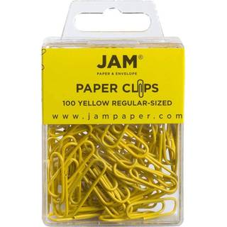 Jampapir Farverige standardpapirklip - Regelm?ssig 1 tomme - Gule papirclips - 100/pakke