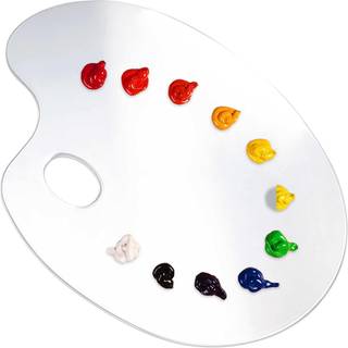 US Art Supply 95 x 138 klar ovalformet akrylmaleri palet - gennemsigtig plastikartist maling farve blanding bakke - ikke -stick let ren blanding