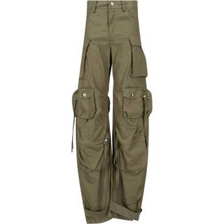 The Attico Fern cotton poplin cargo pants - green - XS