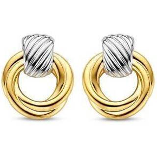 TI SENTO Gold Plated Silver Twist Hoop Earrings - F6935