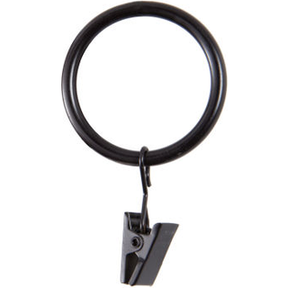 Kenney-klipringe til 1 """" til 1-1/4 """" Diameter gardinst?nger sort 14-pakke