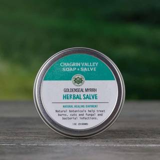 Goldenseal & Myrrh Tea Tree herbal økologisk salve: sår svamp bumser hudirritation Lille - 29 g.