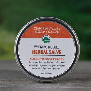 Warming Muscle herbal økologisk salve: ømme muskler Stor - 57 g.