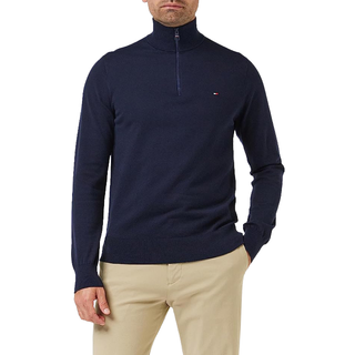 Tommy Hilfiger Herren Troyer blau unifarben