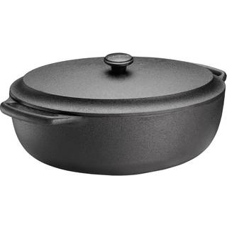 Skeppshult Bräter oval 35x25 cm / 6 L - Gusseisen mit Deckel - Schwarz