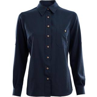 Aclima LeisureWool Woven Wool Shirt Woman Navy Blazer, L