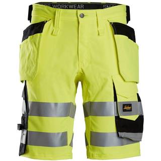 Snickers arbejdsshorts 6135 Hi-Vis, gul/sort, str. 60 61356604060