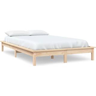 sengeramme 120x200 cm massivt fyrretræ sort