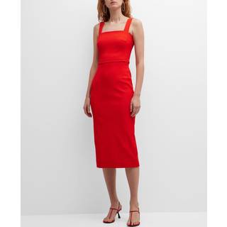 Tory Burch Bodycon faille midi dress - red - XS