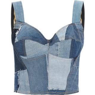 Dolce&Gabbana Patchwork denim bustier - blue - L