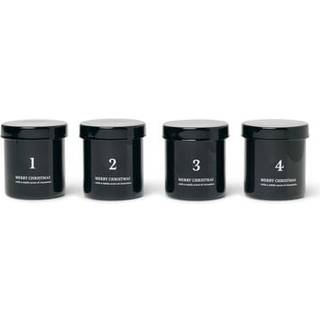 Scented Advent Candles - Set of 4 - Black