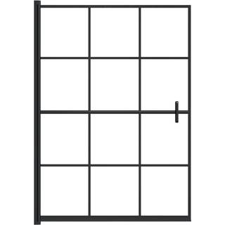 bruseafskærmning 100x140 cm sikkerhedsglas sort