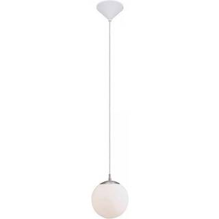 EGLO RONDO 1 pendel, Ø20 cm, E27, børstet stål/opal