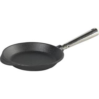 Skeppshult Professional Pfanne 18 cm - Gusseisen mit Edelstahlgriff - Schwarz,Silber