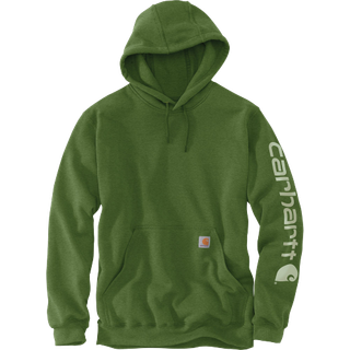 Carhartt Ærme logo hættetrøje, Herre, Arborvitae heather, L -