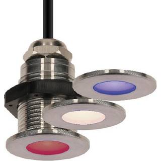 Spotlight NauticLED CL03, indbygget, rustfrit stål, LED, 10 - 30 V, 0.6 W, Ø30 mm, med RGB-kontrol