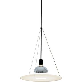 Flos - Frisbi - Pendellamper - Achille Castiglioni - Sølv,Hvid