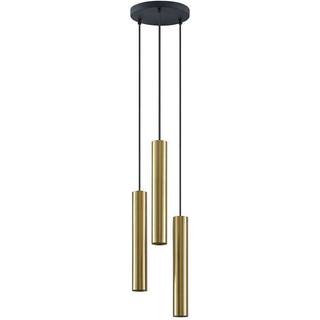 Lindby hængelampe Joffrey, Ø 24 cm, messing, 3 lyskilder, GU10