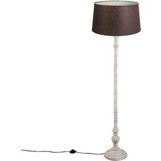 Gulvlampe med linieskærm brun 45 cm - Classico
