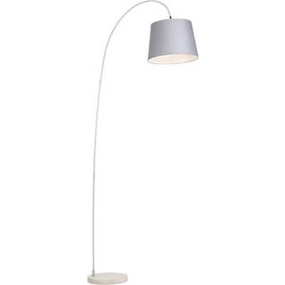 Moderne buelampe med grå skærm - Bend