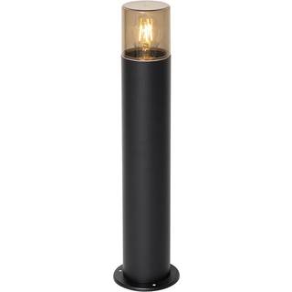 Stående udendørslampe sort med røgskærm 50 cm - Odense
