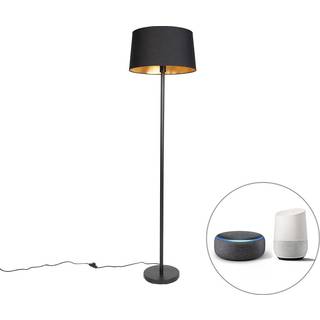 Smart gulvlampe sort med sort skærm 45 cm inkl. Wifi A60 - Simplo