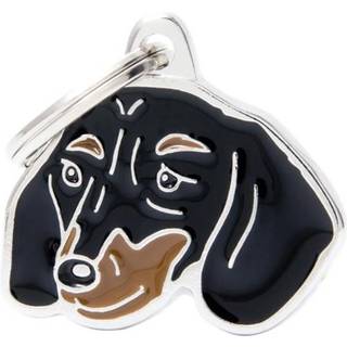 Halssmykke Med Racemotiv - Gravhund - Black & Tan