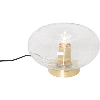 Art Deco bordlampe guld med glas - Ayesha
