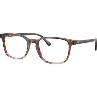 Ray-Ban RX5418 8251 54 Briller Mænd Brun - Transparent Red Brown Grey Stripes - 54mm