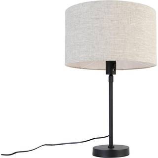 Bordlampe sort justerbar med skærm lysegrå 35 cm - Parte