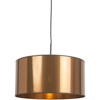 Art Deco pendellampe hvid med kobber skærm 50 cm - Combi 1