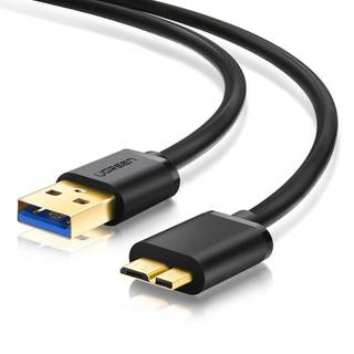 Ugreen USB-A 3.0 - Micro USB-B SuperSpeed-kabel, 5Gb/s, 1m - Sort
