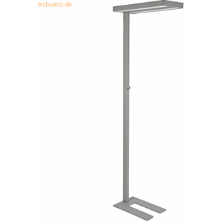 LED-gulvlampe MAULjaval, sølvfarvet, 196 cm, dæmpbar fod
