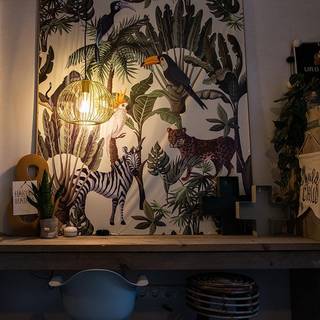 Design hængende lampe guld - Wire Dough