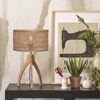 GOOD & MOJO Java bordlampe, trebenet, natur